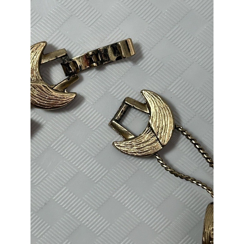 Vintage Slide Safari Animals Charm Bracelet Gold Tone Metal - Picture 12 of 13